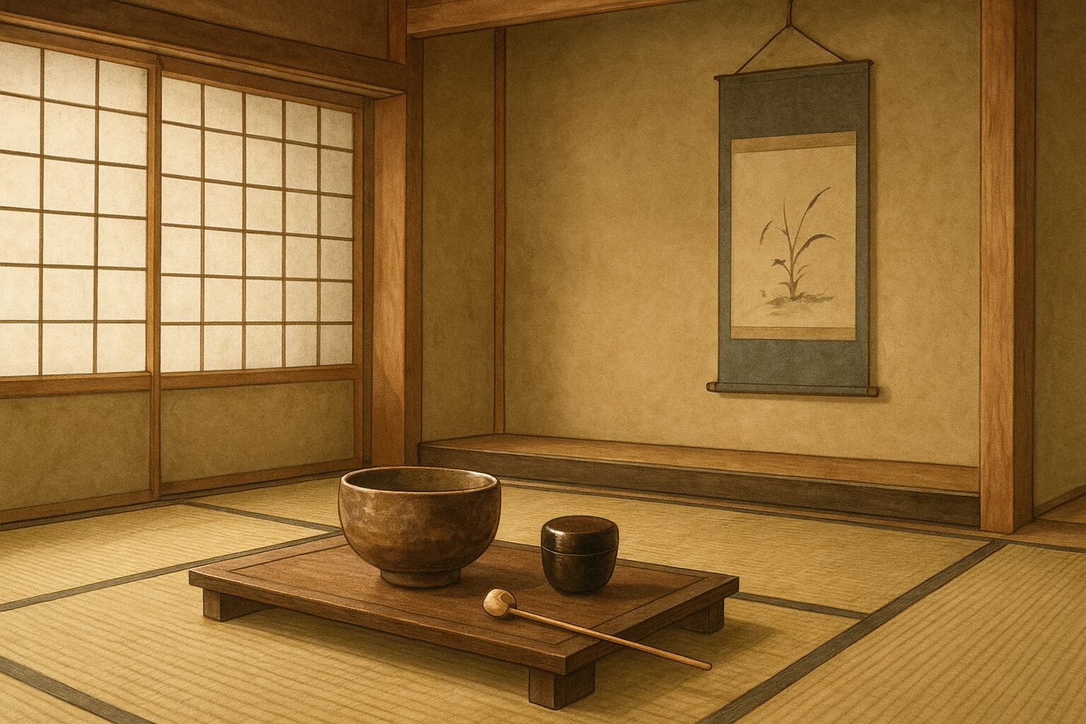 茶室の内部