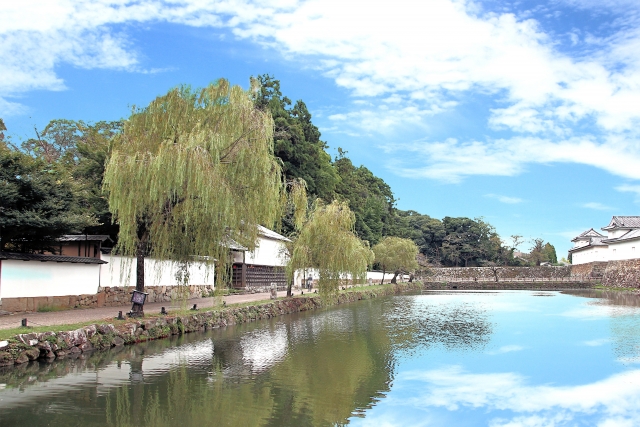 彦根城中堀と埋木舎の画像