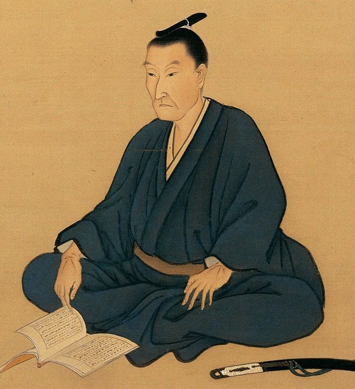 吉田松陰の肖像 「絹本着色吉田松陰像(自賛)」の肖像部分の画像