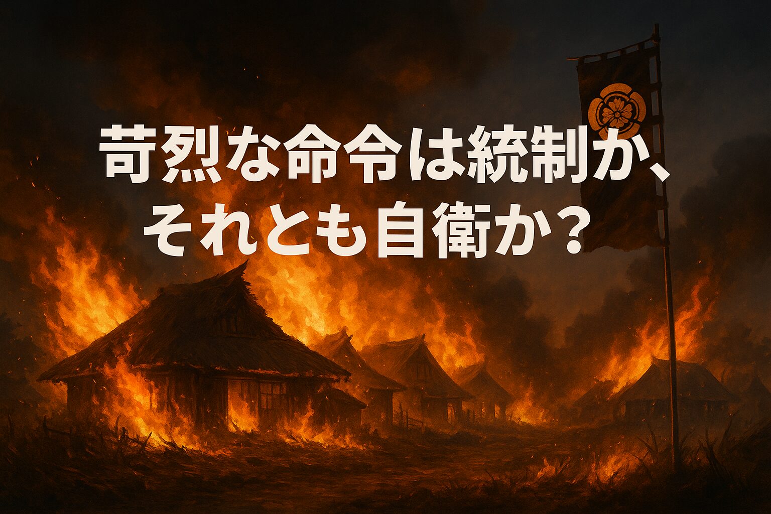 苛烈な命令は統制下添えとも自衛かの画像