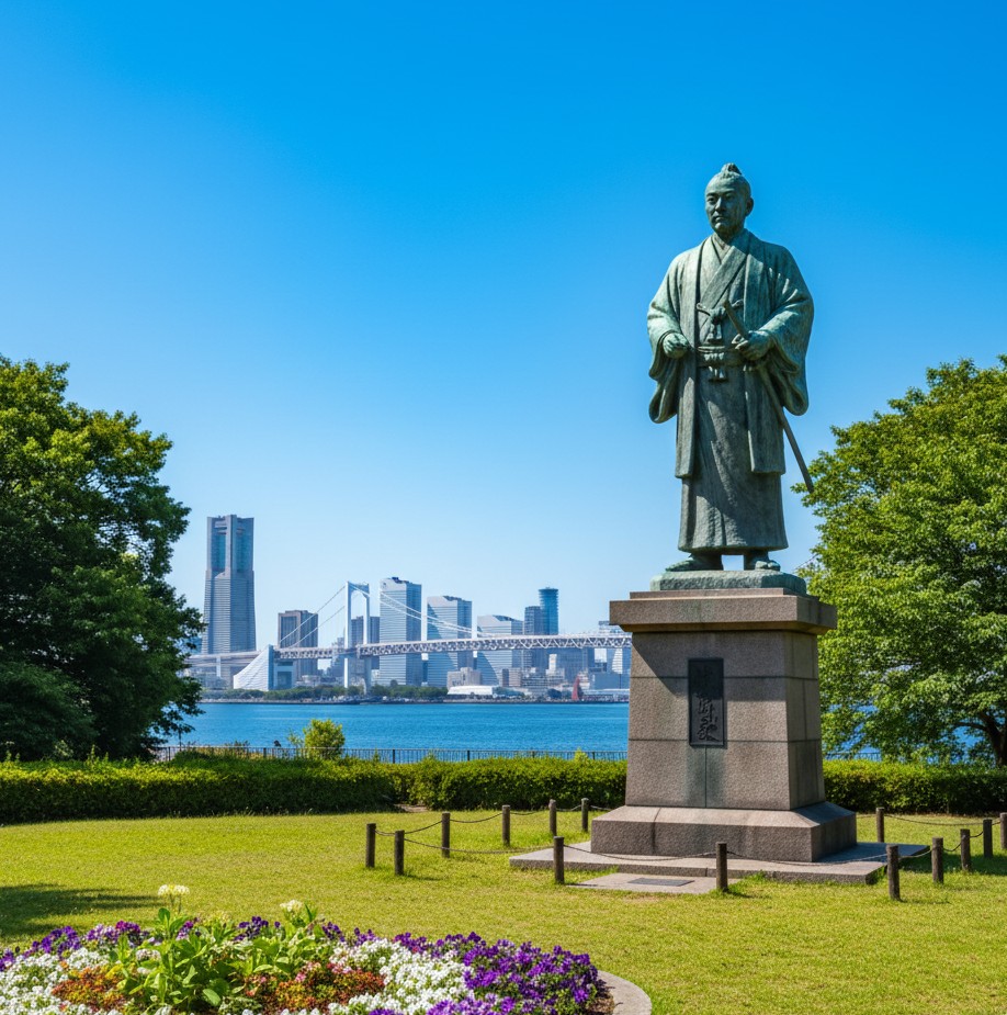 明治時代、井伊直弼の名誉回復を目指して建てられた掃部山の碑。