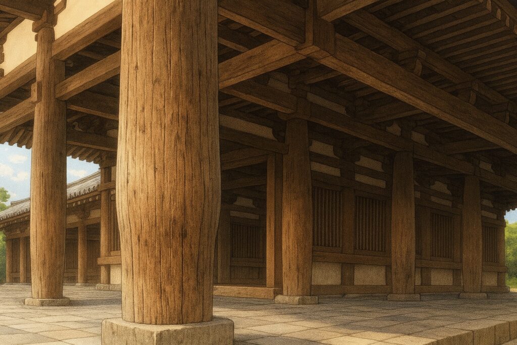 法隆寺のエンタシス