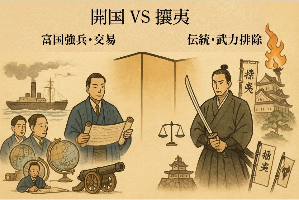開国派と攘夷派の対立図